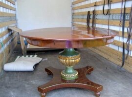 Антикварный Круглый стол в стиле Бидермейер. Агрентина. 19 век. Цена 2500 евро